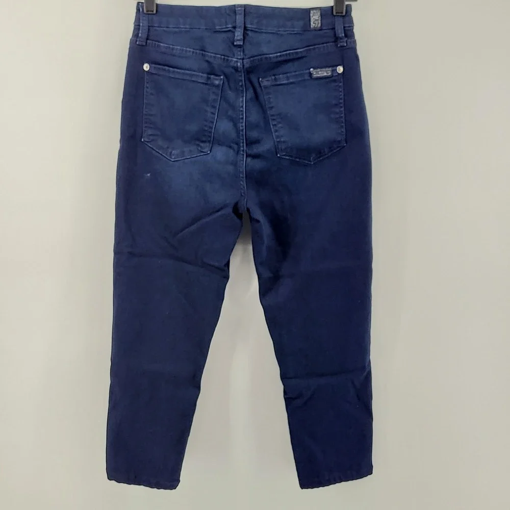 7‎ For All Mankind Aubrey Jeans 27 Blue High Rise Skinny Ankle Womens